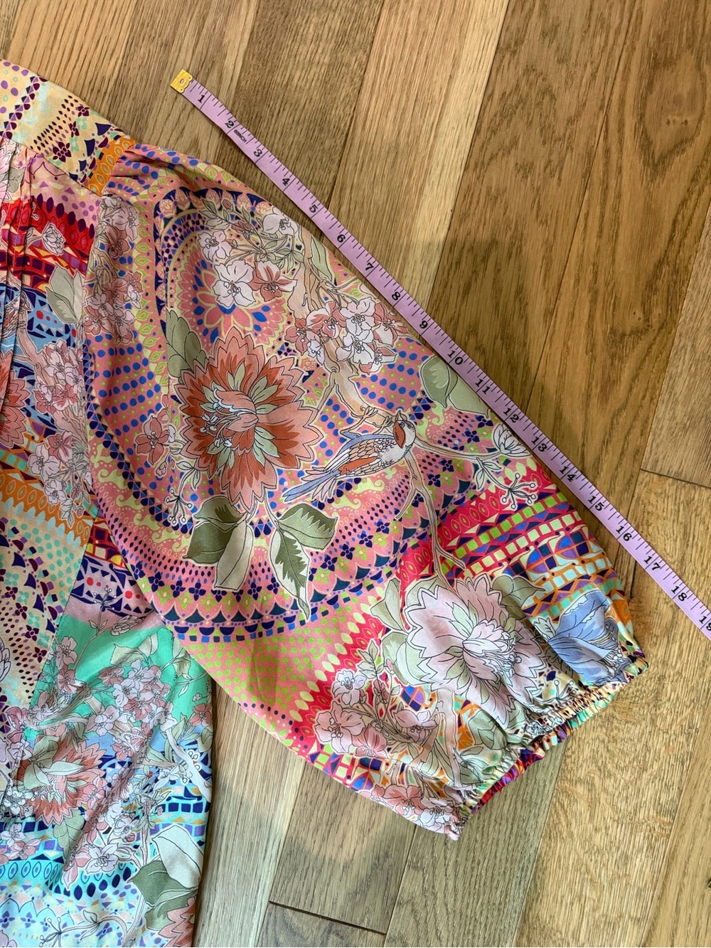 🌸 Johnny Was Britta Silk Mosaic Tile Maxi Dress XL - Picture 13 of 13